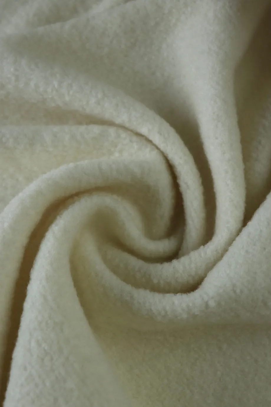 2YD PRECUT; Cream Wool Boucle/French Terry Knit | By The Half Yard