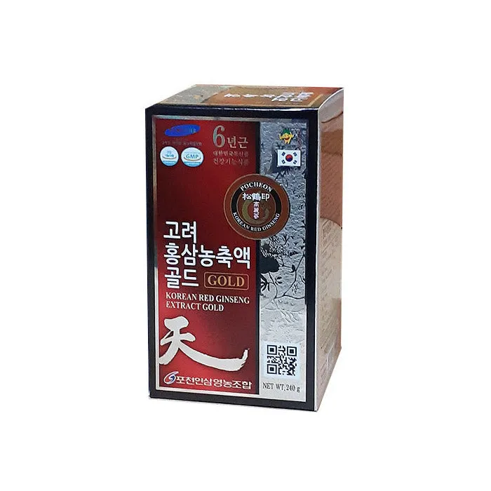 6 Bottles POCHEON Korean Red ginseng Extract Gold 240g Health supplements blood flow memory antioxidant immunity fatigue improvement Drink Study