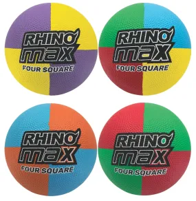 Champion Sports RhinoMax Four-Square Balls - 8.5" (Set of 4)