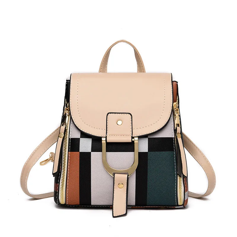 Grid Backpack | Stylish School Bag & Travel Companion for Girls