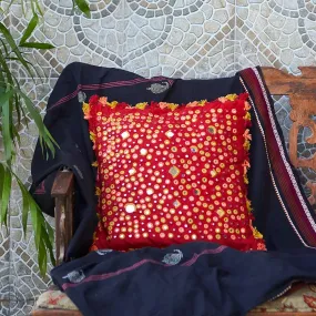 Lambani Star Spangle Red Cushion Cover