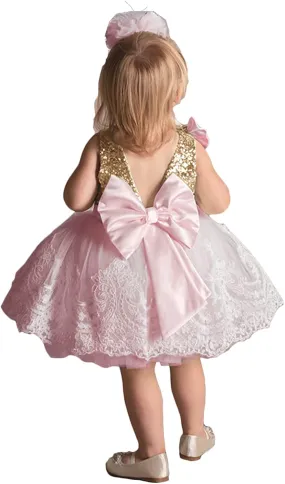 NNJXD Girls' Tulle Flower Princess Wedding Dress for Toddler and Baby Girl