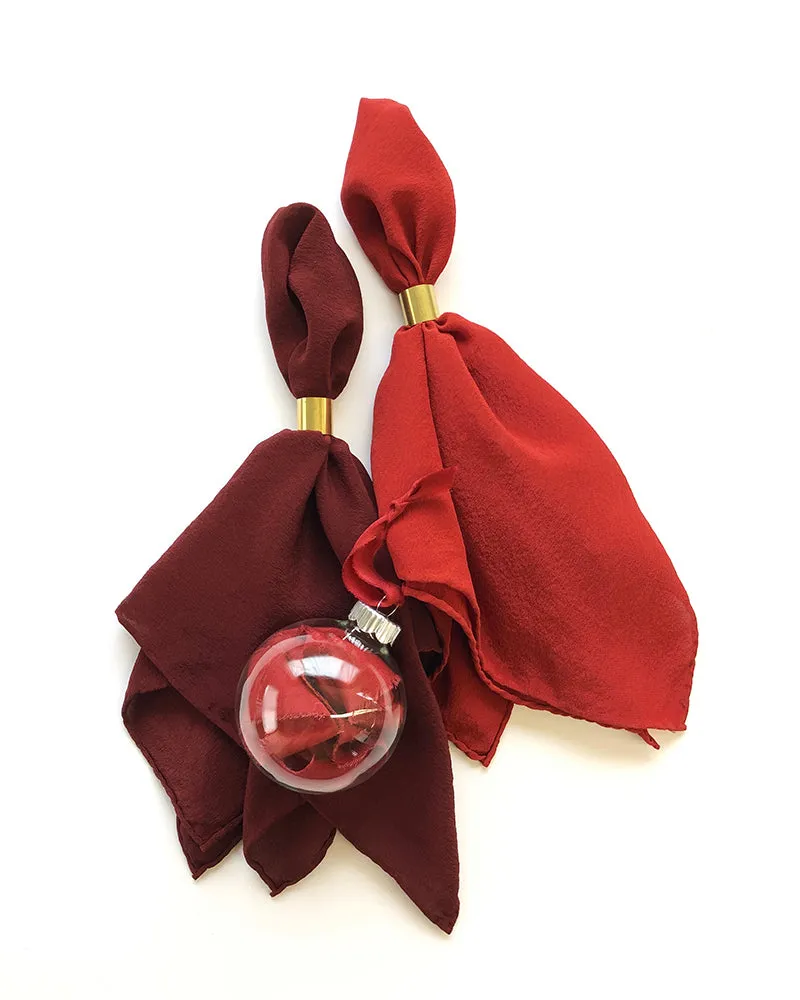 'The Hankie' Washable Silk Scarf in Poppy