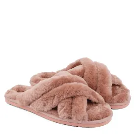 Vik - Double strap shearling Slippers