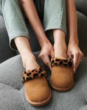 Women's Bracken Sheepskin and Suede Slippers – Leopard